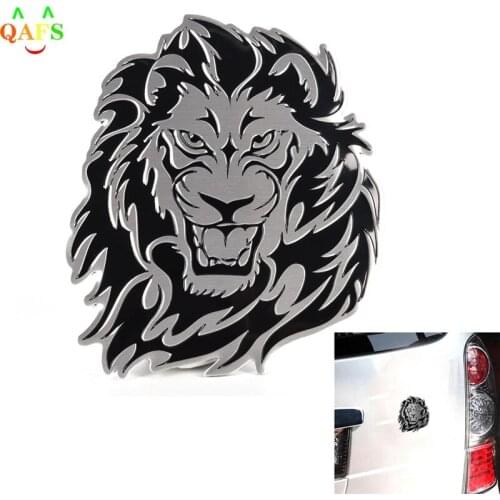 3D car Aluminum alloy sticker personality lion auto logo badge emblem tail decal