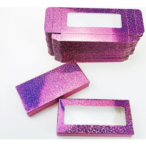 50/100pack Wholesale Paper False Eyelashes Box Package Lash Boxes Packaging Custom Faux Cils 25mm Mink Eyelashes Cases Vendors