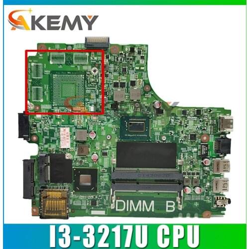Akemy FOR DELL 3421 5421 laptop motherboard CN-05HG8X 05HG8X PWB: 5JBY4 REV:A00 SR0N9 I3-3217U DDR3L 100