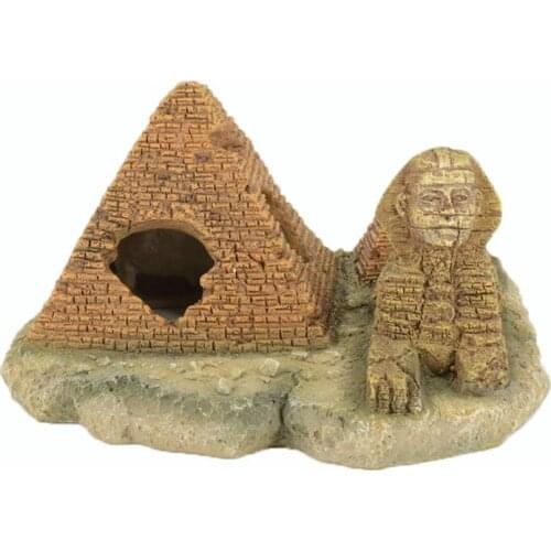 Fish Tank Aquarium Accessories Decoration Resin Pyramid Sphinx Aquarium Beautification Fish Tank Landscape Decoration Crafts