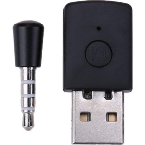 Bluetooth 4.0 Headset Dongle Adapter Receiver USB2.0 Port 3.5mm Plug Replacement for PlayStation 4 PS4 Wireless Audio Dongle