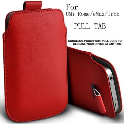 Casteel PU Leather Case For UMi Rome X Iron Pro Hammer S eMAX Iron Rome Pull Tab Sleeve Pouch Bag Case Cover Shield