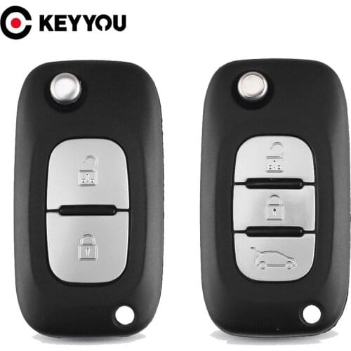KEYYOU 20X For Renault 2/3 Buttons Car Remote Key Case For Renault Fluence Clio Megane Kangoo Modus Auto Key NE73/VA2/HU83 Blade