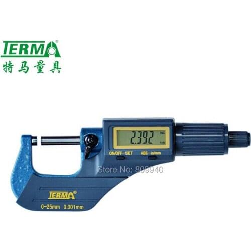 0-25mm 0-1" 0.001mm Micron Digital Electronic Micrometer W/Large Display Inch/Metric