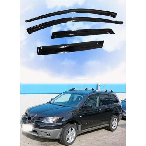 For Mitsubishi Outlander 2001-2006 High quality Acrylic black Window Visor Vent Sun Shade Rain Guard Door Visor 4pcs