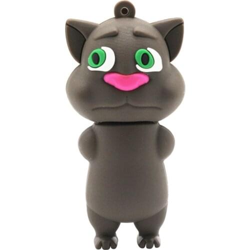 TEXT ME cute cartoon Talking cat model usb2.0 4GB 8GB 16GB 32GB 64GB pen drive USB Flash Drive creative gifty Stick Pendrive