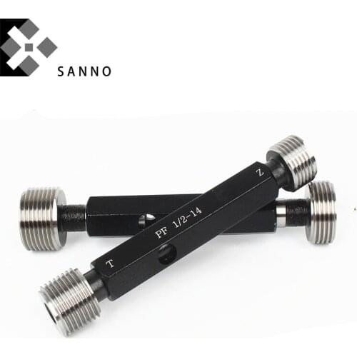 JIS cylindrical thread plug gauges PF1/8, PF1/4, PF3/8, PF1/2, PF3/4, PF1 inch go and no go straight pipe measuring tool