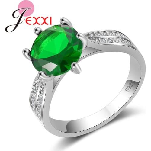 Classic Wedding Rings for Women 925 Sterling Silver Jewelry Engagement Paved Czech Zircon Bijoux Lady Lovely Luxury Ring