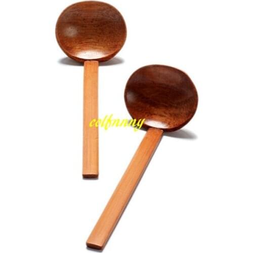 50pcs/lot 21*7cm Wood Bamboo handle turtle spoon Table Spoon Hot Pot Ramen Soup Spoons Hot Slotted spoons Colander