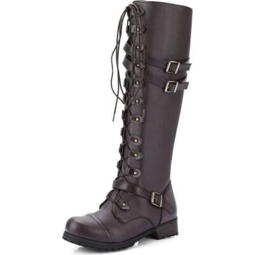 Fashion High Boots Knee-high Pu Boots High Heels for Women Shoes 2021 Autumn Winter Booties Female Plus Size 35-43