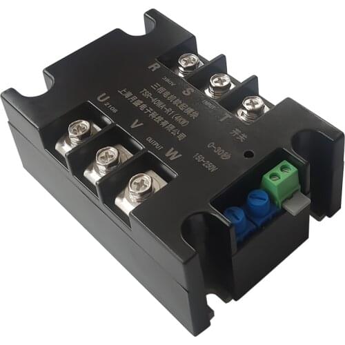 380V R 2kw 4kw 6kw 8kw 10kw 15kw 20kw Motor Soft Start Module Controller Starter Stop Heat Sink Three-phase Motor Slow Start