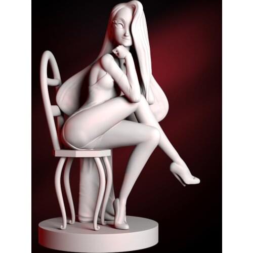 75mm Resin Model Kits Cartoon Beauty Lovely Girl Figure Unpainted No Color RW-212