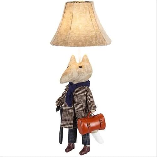 Kids Desk Lamp LED Cute Fox Funny Animal children bedroom Table lamp and as a handmade gift to children