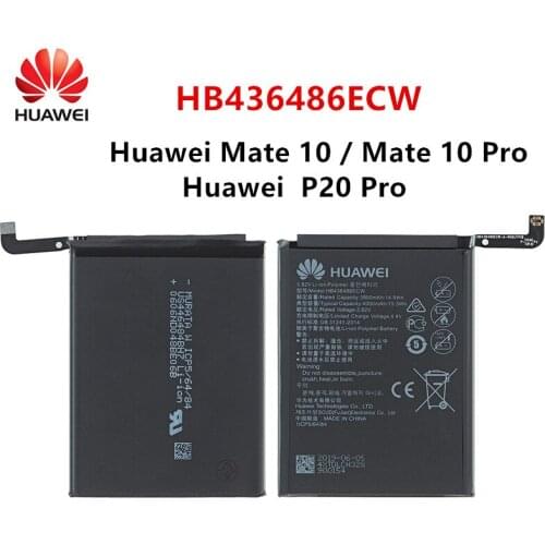 Hua Wei 100% Orginal HB436486ECW 4000mAh Battery For Huawei Mate 10 Mate 10 Pro /P20 Pro AL00 L09 L29 TL00 Replacement Batteries