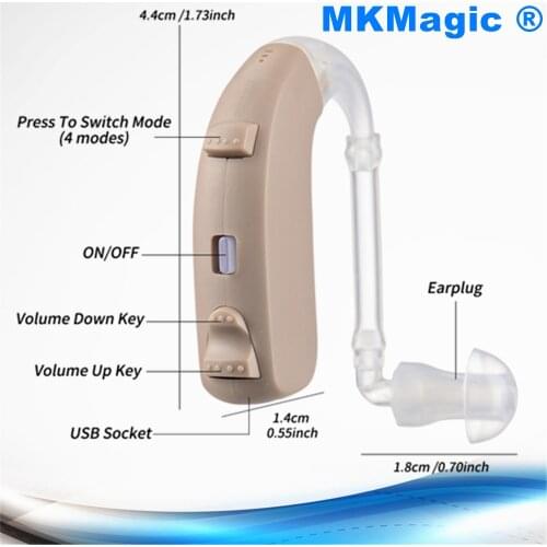20 channel BTE Rechargeable Hearing Aids Invisible Hearing Aid for Deaf best Mini Hearing Aids Hearing Amplifier for The Elderly
