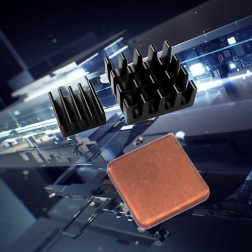 Raspberry Pi 3 2B 3B B+ With Pure Copper Aluminum Heat Sink 3 Pieces Of A Set Of Pp Bags Durable Heat Sink Cooling System