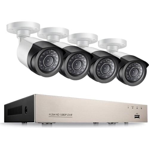 Home Security Video Surveillance System Kit 4CH 1080P HDMI WiFi NVR 4PCS 1.3MP IR Outdoor Weatherproof CCTV Wireless IP Camera