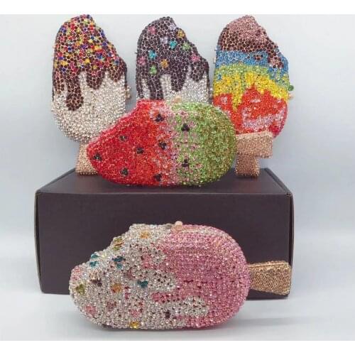 Rhinestone mouth red envelope lady dinner funny cute package ice cream chain package