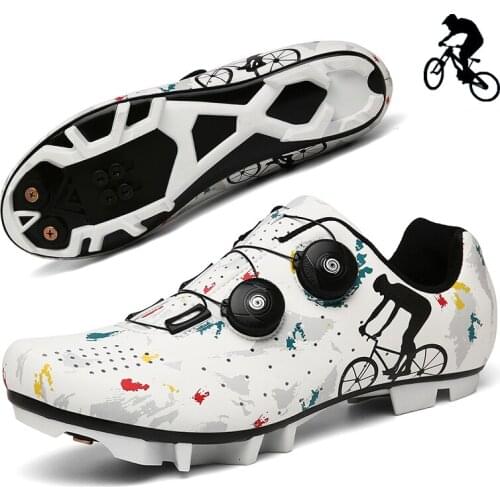 Cycling shoes woman spd bike shoes Road cycling footwear Men Self-Locking Road Bike Shoes Professional Athletic Bicycle Shoes