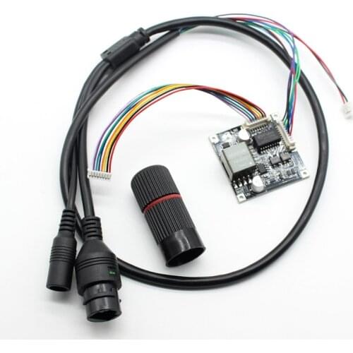 Input 44-57V 38*38mm cctv ip camera POE module 8pin poe cable PCB board output DC 12V for IPC with POE cable
