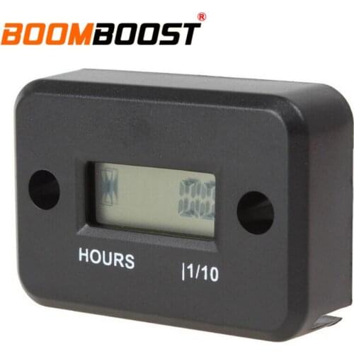 Waterproof LCD Display Mini Inductive Digital Hour Meter for Bike Motorcycle ATV Snowmobile Marine Boat Ski Dirt Gas Engine