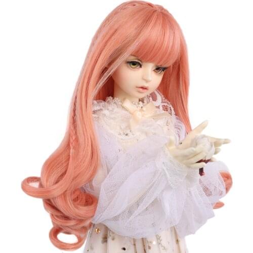 Aidolla 1/3 1/4 1/6 BJD Doll Hair Wig Long Curly Bangs Doll Hair High Temperature Fiber Wig Doll Accessories For DIY Gift