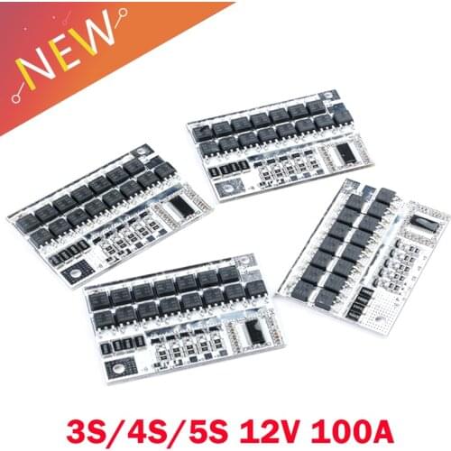 3s/4s/5s Bms 12v 100a Li-ion Lmo Ternary Lithium Battery Protection Circuit Board 3.7V 3.6V Li-polymer Balance Charging Module