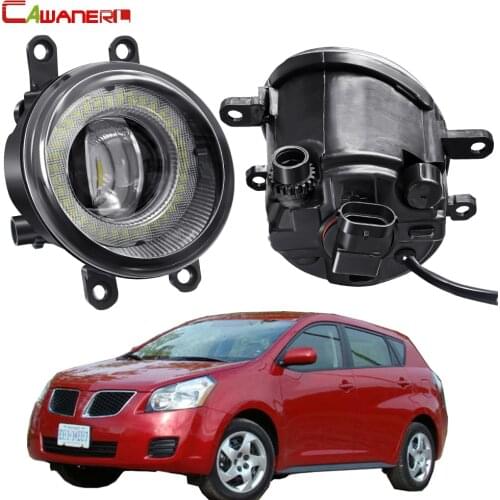2 Pieces Car Angel Eye Fog Light Assembly LED Fog Daytime Running Lamp DRL 30W 8000LM 12V For Pontiac Vibe 2008 2009 2010