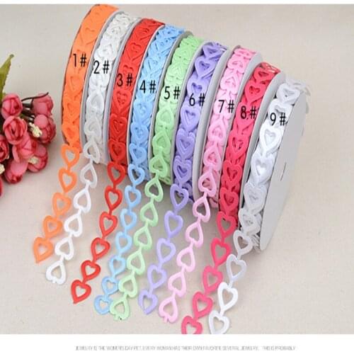 20yard 18mm Honey heart multi colo DIY clothing accessories gift box packaging Ribbons for Crafts Bow Handmade Gift Wrap Party