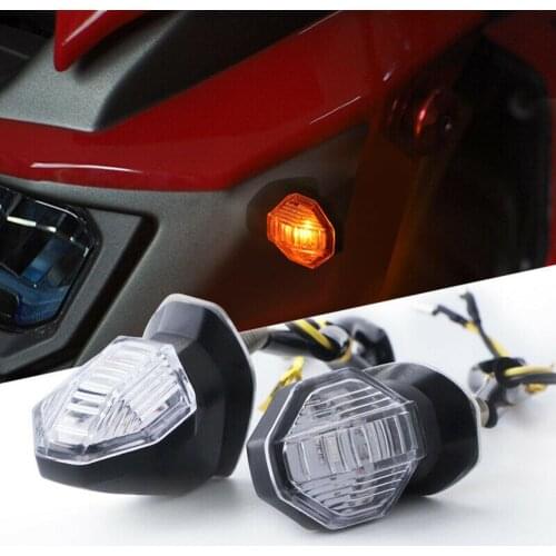 2pcs Mini Universal Motorcycle LED Turn Signal Indicators Light Amber Blinker Light Lighting Tail Lamp