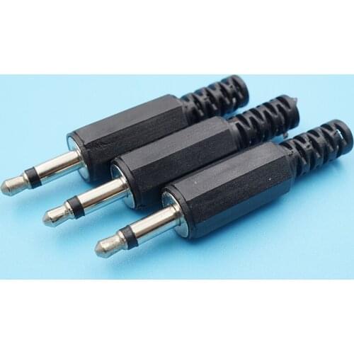 30pcs 3.5mm Mono 2Pole Jack Plug Audio Microphone Amplifier Plug 3.5mm Stereo Male Connector For Earphone Microphone Wire Socket