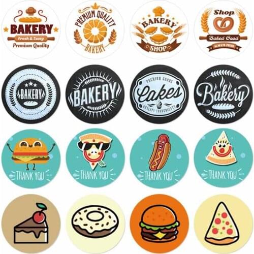 500pcs Cake /Food Bakery Paper Stickers Kawaii Paper Stickers For Water Cup Stationery DIY Scrapbooking Diary Album Decal