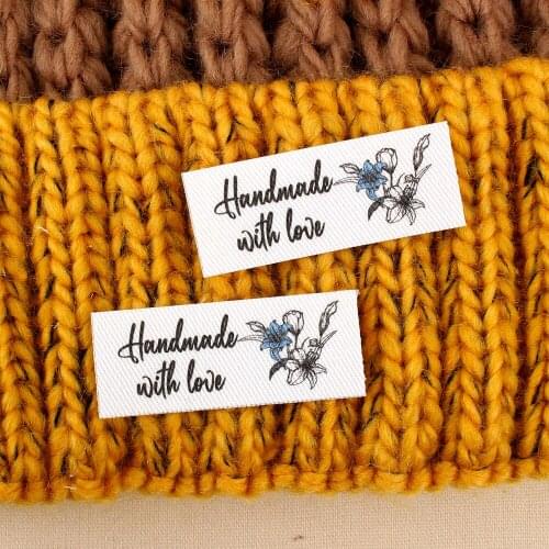 60 Organic Cotton Label,Fabric Tags, Personalized Tags, Iron Tags, Ironing Labels, Personalized Name, Name Tags(TB2163)
