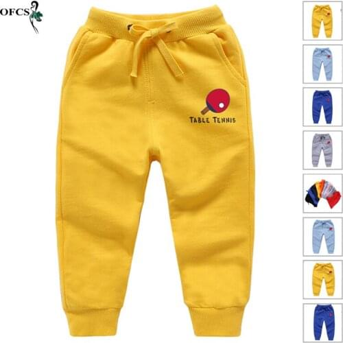 New 2-12Years Summer Childrens Pants Cartoon Cotton Linen Ankle-Length Pants For Boys Girls Sports Casual Trousers Kids Clothes