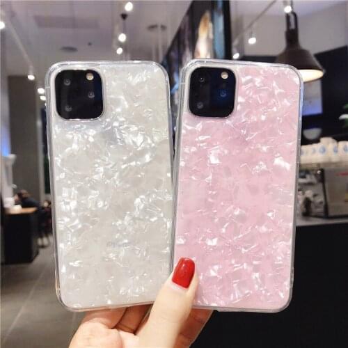 Bling Epoxy Pearl Marble Phone Case For iphone 11 12 Mini Pro XS Max 8 7 6S 6 Plus X XR SE 2020 Silicone Soft TPU Back Cover