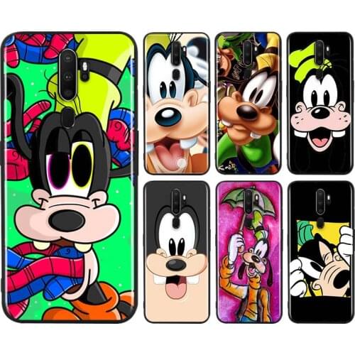 Disney cute goofy For OPPO AX7 A1K A94 A93 A92S A73 A72 A53S A52 A32 A31 A12E A11X A9 A5 2020 Black Soft Phone Case
