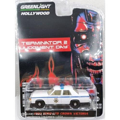 GreenLight 1:64 1983 FORD LCD Crown Victoria PolicTerminator 2 judgment Day model car Metal toys childen diecast gift