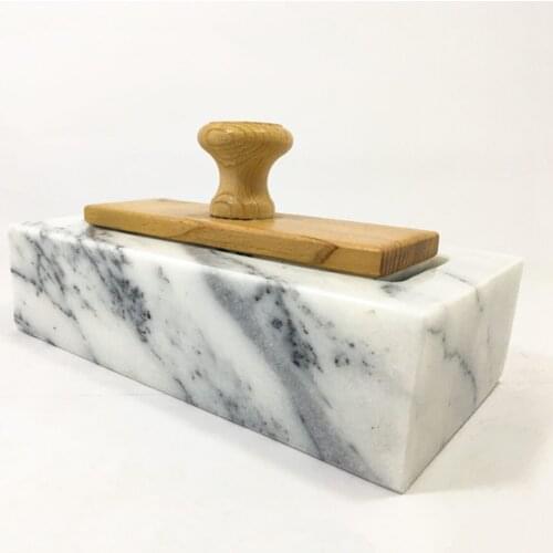 Grinder Wooden Handle Rectangular Marble Mortar garlic crushing tomato crushing walnut crushing kitchen products tenderizer tool