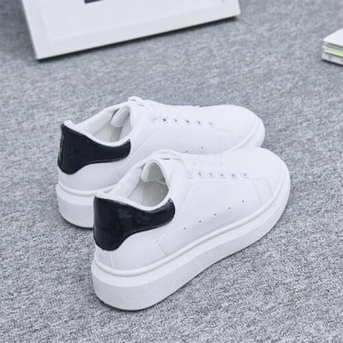 JUNSRM Spring2019 New Designer Wedges White Shoes Female Platform Sneakers Women Tenis Feminino Casual Female Shoes Woman