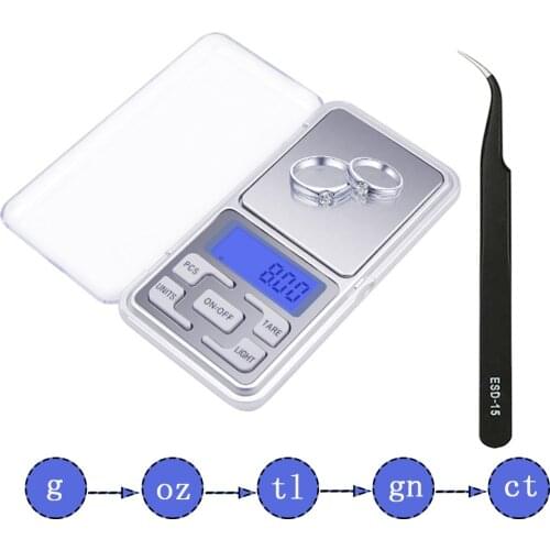 Pocket Digital Electron Scale Portable Mini Jewelry Scale 100g 200g 300g 500g 0.01g /0.1g Gram Electronic Kitchen Scale
