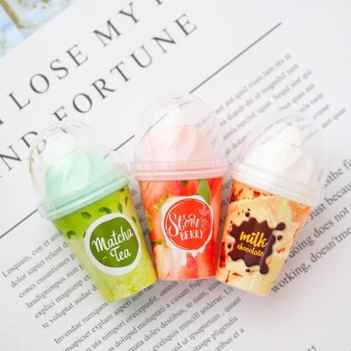 Kawaii Ice Cream Correction Tape Cute Milk Tea Cup Type Practical Correction Tape Promotional Stationery Office School Supplies