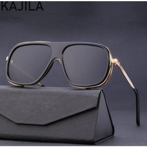 Oversized Square Sunglasses Men 2021 Luxury Brand Steampunk Sun Glasses For Man With A Box Punk Sunglass Shades Oculos De Sol