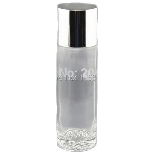 120ml transparent clear glass bottle with silver screw lid plastic stoppper ,toner bottle , Cosmetic Packaging,glass bottle