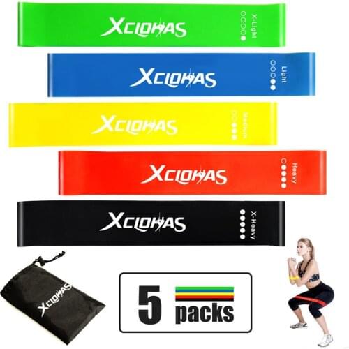 5 Colors Yoga Resistance Rubber Bands Indoor Outdoor Fitness Equipment 0.35mm-1.1mm Pilates Sport Training Workout Elastic Bands