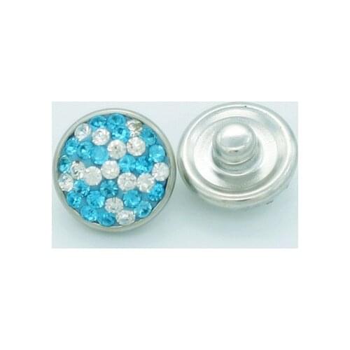 Handmade high Quality 12MM rhinestone snap buttons knob=4.5mm for DIY bracelets charm jewelry Snap Bracelets KZ9052