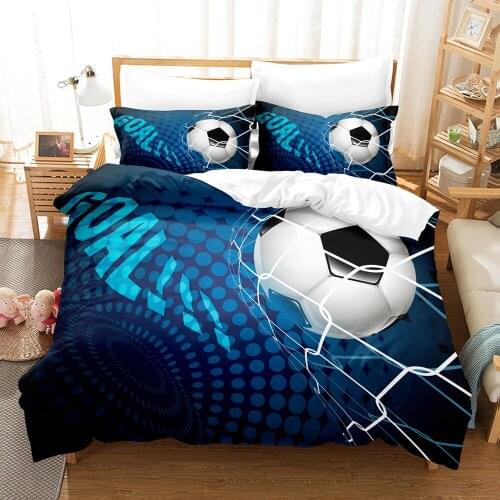 Football Bedding Set Single Twin Full Queen King Size Sports Enthusiasts Fans Bed Set Childrens Kid Bedroom Duvetcover Sets 013