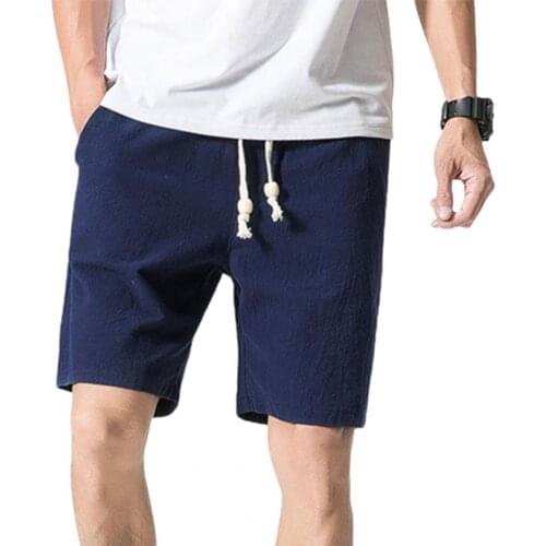 Summer Men Shorts Solid Color Drawstring Summer Loose Mid Rise Pockets Shorts for Fitness Men Casual Shorts Oversize 2021 new