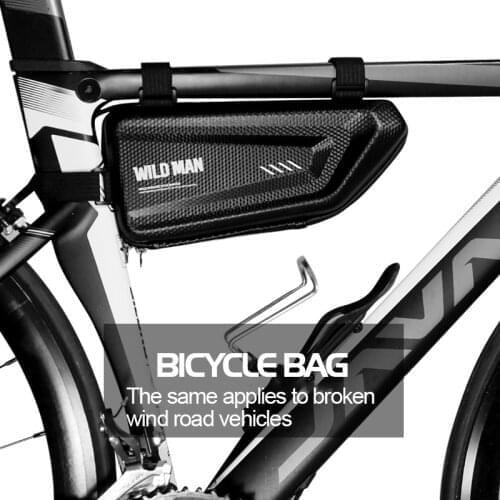 1.5L Bicycle Storage Bag Front Tube Frame Bag Hard Shell Rainproof Mountain MTB Bike Triangle Pouch Cycling Accessories