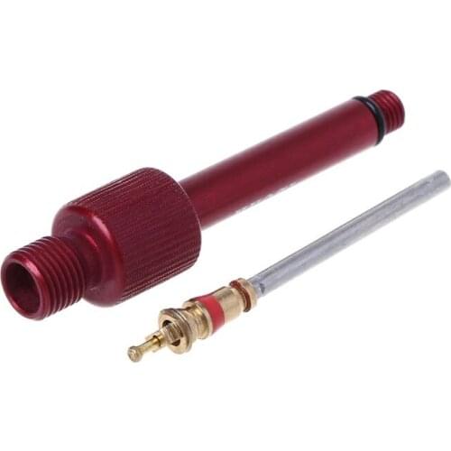 Bicycle Bicycle Rear Shock Absorber Pump Valve Adapter Valve Core Lengthen Aluminum Alloy MTB Bike Parts Repair Tools Non-slip