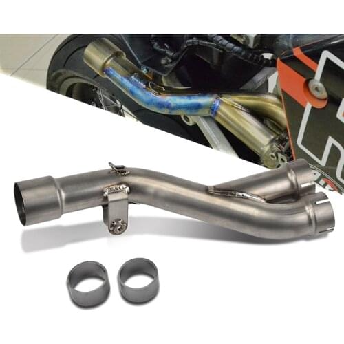 For KTM 950 Adventure S R 03-2013 950 Adventure S 990 Adventure 2006-2016 2 INTO 1 Exhaust Titanium Alloy Exhaust Pipe 2 Gaskets
